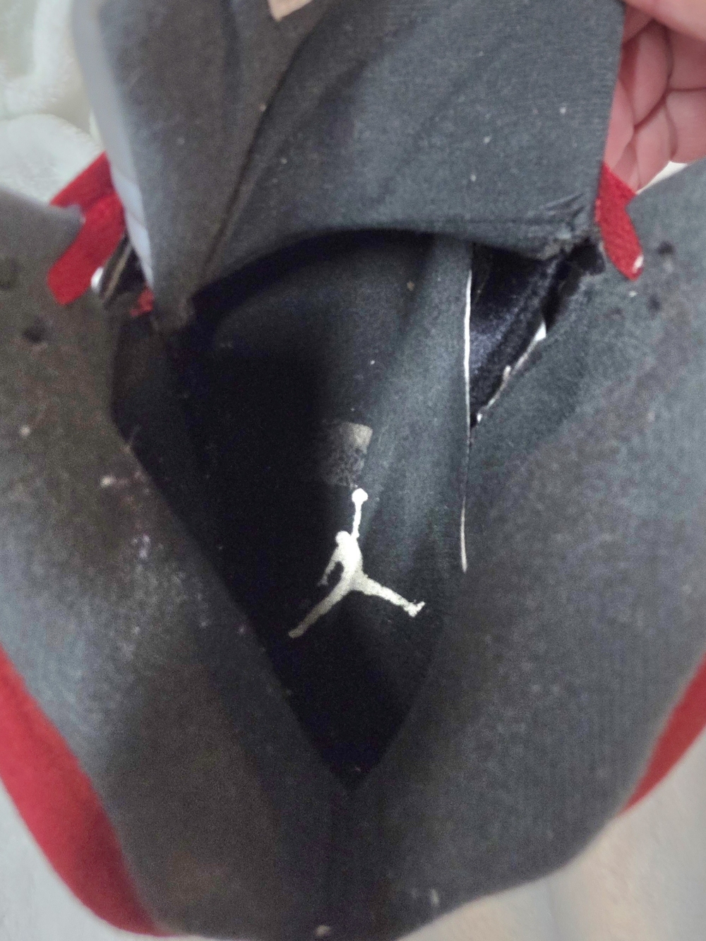 Men's Nike Air Jordan 5 Retro Raging Bull Red Suede Basketball Shoes - Picture 11 of 14